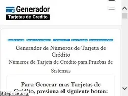 Sites similar to generatarjetasdecredito.com