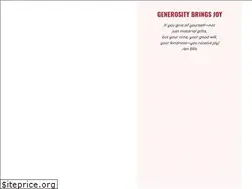 Sites similar to generositybringsjoy.com