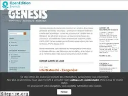 Sites similar to genesis.revues.org