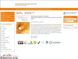 Sites similar to geothermal-energy-science.net