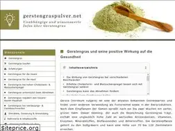 Sites similar to gerstengraspulver.net