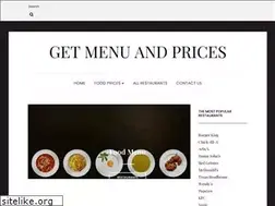 Sites similar to getmenuandprices.com
