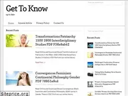Sites similar to gettoknow.site