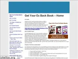 Sites similar to getyourexbackbook.com