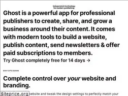 Sites similar to ghost.io