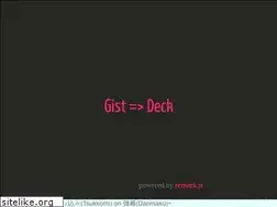 Sites similar to gistdeck.github.io