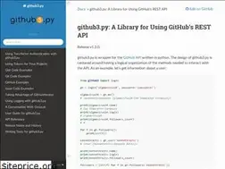 Sites similar to github3py.readthedocs.io