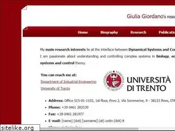 Sites similar to giuliagiordano.dii.unitn.it