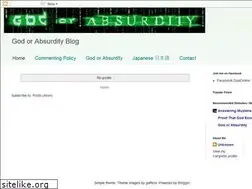 Sites similar to godorabsurdity.blogspot.com