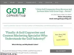 Sites similar to golfcopywriting.com