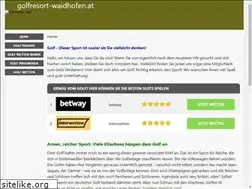 Sites similar to golfresort-waidhofen.at