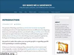 Sites similar to gomakemeasandwich.wordpress.com