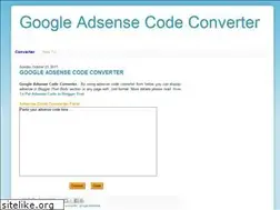 Sites similar to google-adsense-code-converter.blogspot.com