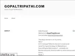 Sites similar to gopaltripathi.com