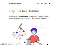 Sites similar to gopikrishna.dev