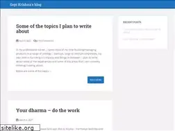 Sites similar to gopikrishna.net