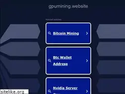 Sites similar to gpumining.website
