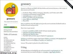Sites similar to granary.readthedocs.io