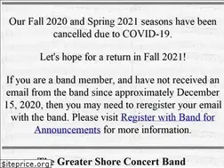 Sites similar to greatershoreconcertband.org