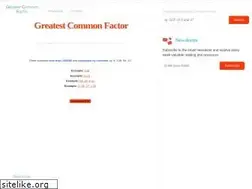 Sites similar to greatestcommonfactor.net