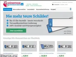 Sites similar to guenstige-kennzeichen.de