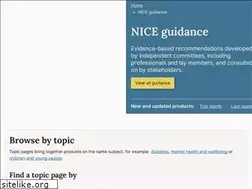 Sites similar to guidance.nice.org.uk
