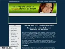 Sites similar to guidetocraigslist.com