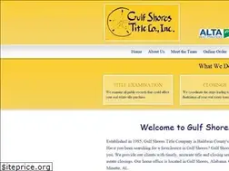 Sites similar to gulfshorestitle.com