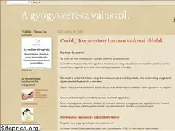 Sites similar to gyogyszereszvalaszol.blogspot.com