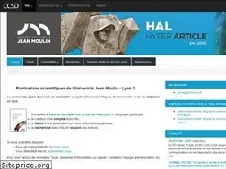 Sites similar to hal-univ-lyon3.archives-ouvertes.fr