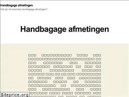 Sites similar to handbagage-afmetingen.nl