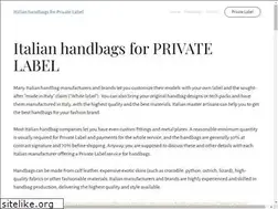 Sites similar to handbagsprivatelabel.com