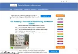 Sites similar to handwritingworksheets.com