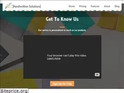 Sites similar to handwrittensolutions.net