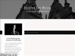 Sites similar to hanoverlawreview.de