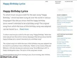 Sites similar to happybirthdaylyrics.com