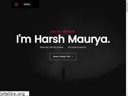 Sites similar to harshmaurya.in