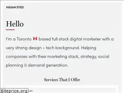 Sites similar to hasansyed.com