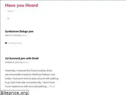 Sites similar to haveyouheard.net
