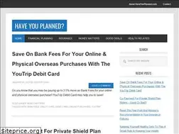 Sites similar to haveyouplanned.com