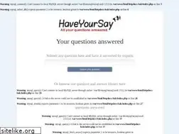 Sites similar to haveyoursay.org