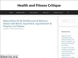 Sites similar to healthfitnesscritique.com