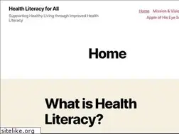 Sites similar to healthliteracyforall.org