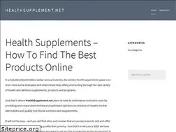 Sites similar to healthsupplement.net