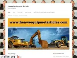 Sites similar to heavyequipmentarticles.com