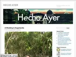 Sites similar to hechoayer.wordpress.com