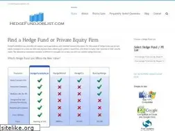 Sites similar to hedgefundjoblist.com