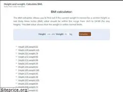 Sites similar to height-weight.com