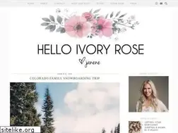 Sites similar to helloivoryrose.com