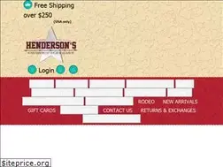 Sites similar to hendersonswesternstore.com